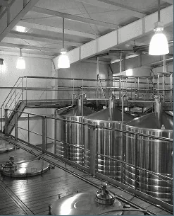 Stainless steel tanks in the Pelleriti Priore winery