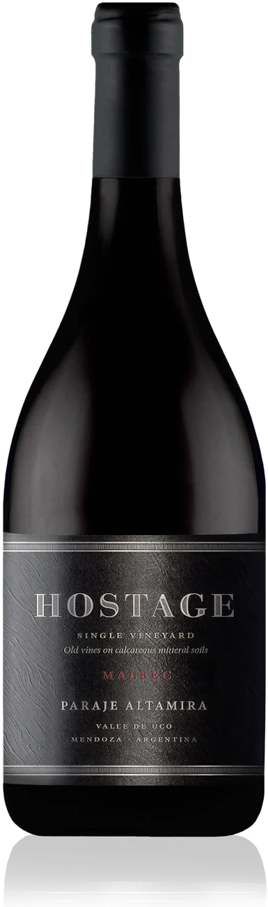 Botella de Pelleriti Priore Hostage Malbec, Altamira single vineyard